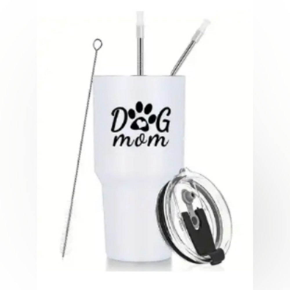 Custom Dog Mom Insulated Tumbler + Bonus Straw Cover
